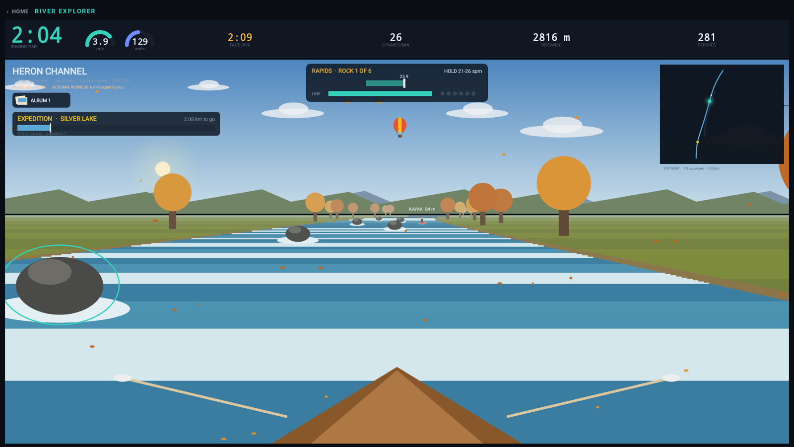 River Explorer - a river that forks where you steer