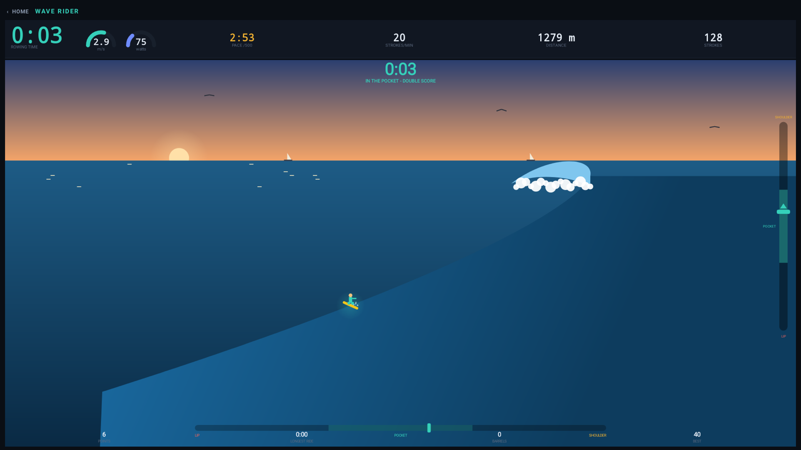 Wave Rider - hold the pocket, not the throttle